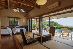 ★薩摩ヴィラ ラグジュアリー★ ヴィラ２の一例 温泉水プール＆露天風呂付き和洋室 ※木々の成長により眺望は変動いたします