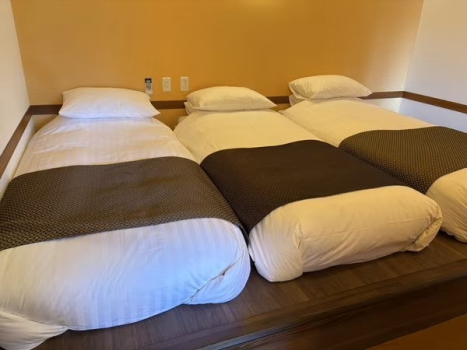 Western style Room with Private Open-air Hot Spring Bath (Single Bed x 2 or 3)  73 square meters on the 1st floor