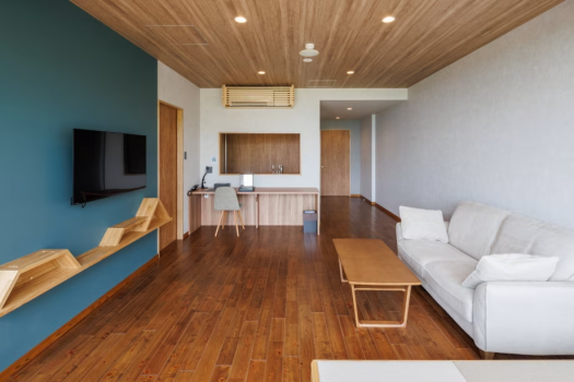 Western style Room with Private Open-air Hot Spring Bath (Single Bed x 2 )  69 square meters on the 1st floor