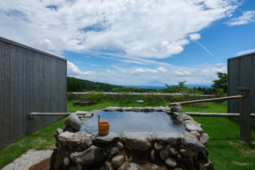 １階３４㎡　岩露天風呂付き　洋室　露天風呂