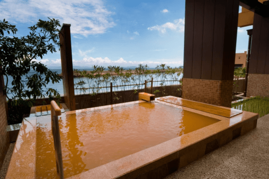 【海辺の湯巡り】海辺の回廊を渡ってホテルニューアワジの「淡路棚田の湯」もご利用いただけます