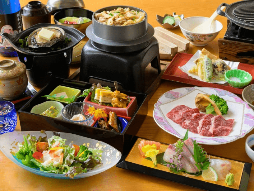 【2026年秋の極み釜飯会席】鮑・国産牛・伊勢海老のあとは帆立ときのこの釜飯で秋を感じてください! 【2026年秋の極み釜飯会席】鮑・国産牛・伊勢海老のあとは帆立ときのこの釜飯で秋を感じてください!