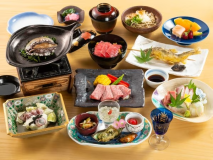 【かわだ会席】　あわびに和牛ステーキにお造りも付いた特選会席☆季節に応じて内容が変更になります