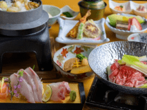 【日帰り会席～竹～】海鮮釜飯にお造り・牛カルビまで♪旬を詰め込んだ日帰り竹会席＜個室休憩・入浴付＞