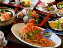 釜茹では越前のズワイ蟹ならではの上品な旨味が感じられ、その美味しさが口いっぱいに♪