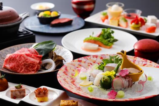淡路島の海の幸と淡路牛付ディナー（料理イメージ）