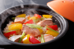 淡路島サクラマスの和風パエリア（料理イメージ）