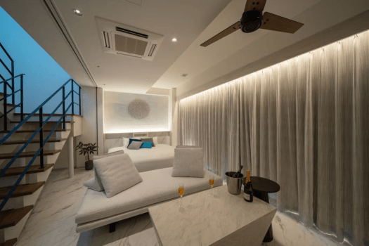 【最上階メゾネット】プライベートサウナ＆露天風呂付スイートダブル