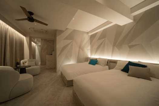 【サウナ＆露天風呂付】デラックスツイン（最上階／オーシャンビュー）