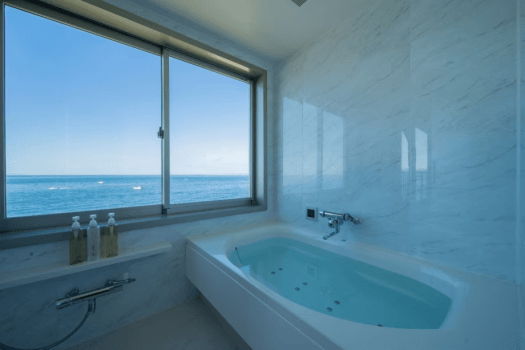 【サウナ＆露天風呂付】デラックスツイン（最上階／オーシャンビュー）