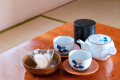 *【お茶セット一例】到着後はお茶を入れてホッとひと息。