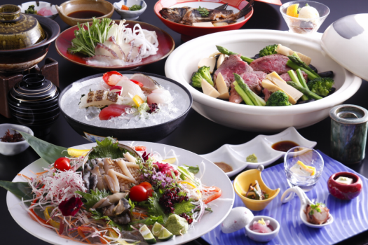 御食国として朝廷に数々の食材を納めてきました淡路島の特選食材を使用した「別邸 蒼空」ゲストだけの特別会席≪料理イメージ≫