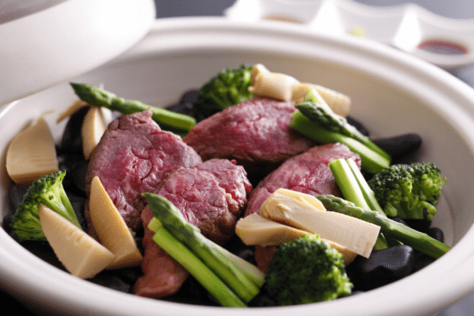 口の中いっぱいにまろやかな和牛独特のおいしさが広がる淡路牛の宝楽ステーキ≪料理イメージ≫