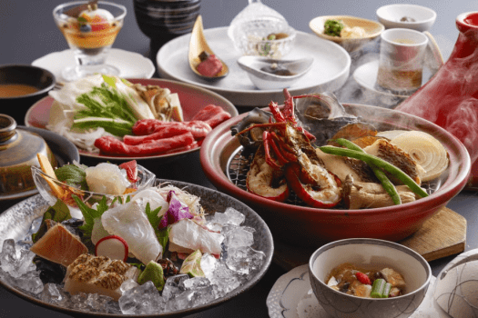 島の恵みを詰め込んだ蒼空ゲストだけの特別会席(料理イメージ)