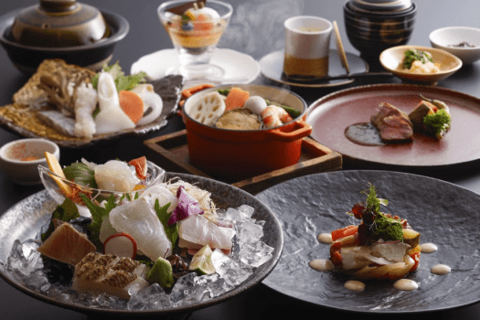 島の恵みを詰め込んだ蒼空ゲストだけの特別会席(料理イメージ)