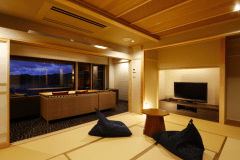 専有露天風呂とテラスを有する特別客室「別邸 蒼空-SOLA-天空TypeD」