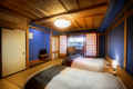 Comfort Suite “Asano” ◆ 85㎡
A guest room with an open-air bath on a wooden deck, where you can soak while feeling the breeze of Kanazawa’s historic castle town. Comfort Suite “Asano” ◆ 85㎡
A guest room with an open-air bath on a wooden deck, where you can soak while feeling the breeze of Kanazawa’s historic castle town.