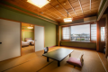 Junior Suite “Enji” ◆ 75㎡
Enjoy sweeping views of the Saigawa River and the Kanazawa cityscape through large windows.