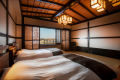 Suite “Tōgorō” ◆ 76㎡
A concept room designed in the style of a traditional earthen-walled storehouse (dozō-zukuri), featuring two semi-double beds and a spacious Japanese-style room for relaxing in comfort.
