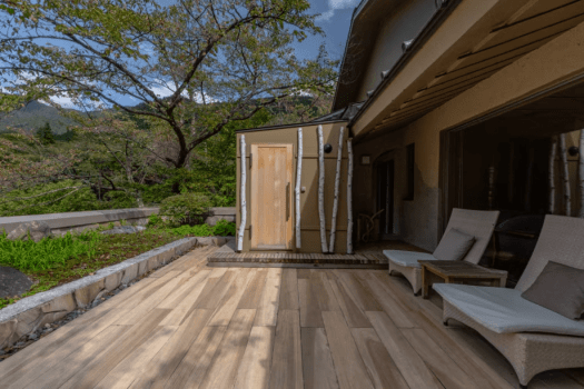 *客室専用露天風呂付　「サウナ・テラス付和室A（12.5+4.5畳+テラス）」