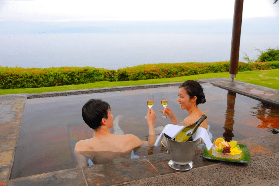 【スウィートバスタイム】　海と大島望む絶景を愛でながら、シャンパーニュで乾杯！！