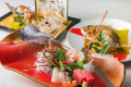 ハレの日祝い膳　お料理の一例　　 ご結婚記念日や還暦祝いなど、大切な節目に。小鯛の尾頭付きが映えるお祝い会席で、心に残るおもてなしをどうぞ。