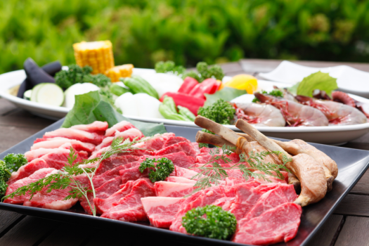 夕陽と波音につつまれて。山海の幸を愉しむバーベキュー（お料理イメージ）