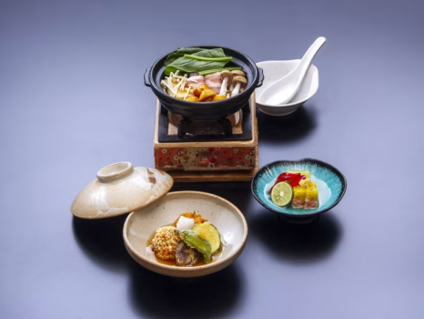 【2025秋】石見ポークきのこ鍋・菊花寄せ・里芋饅頭あられ揚