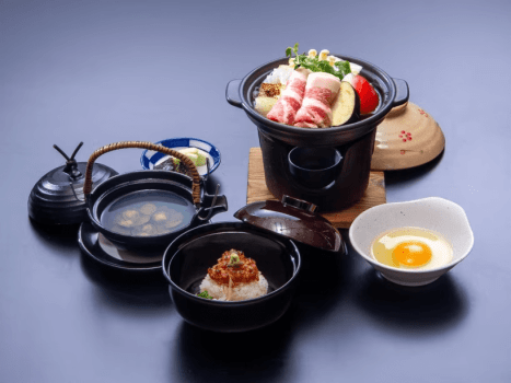【2026夏・スタンダード会席】石見ポークすき焼・焼きおにぎり茶漬け