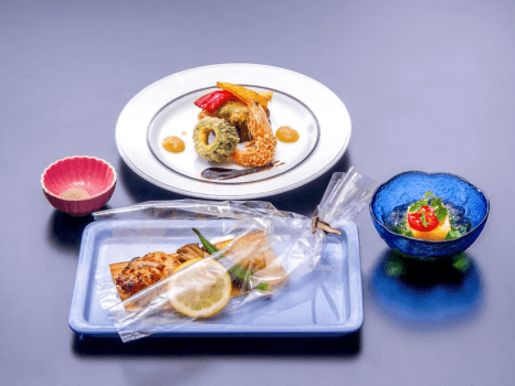 【2026夏・スタンダード会席】大山鶏味噌幽庵焼・米茄子田楽すずき香り揚・とうもろこし豆腐