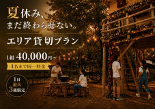 夏休み、終わらせない！食材持込OK！エリア貸切プラン【ツリーハウス体験】森に包まれる非日常アウトドアステイ