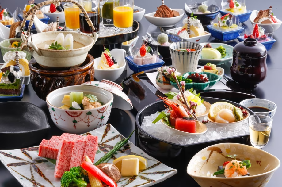 旨みが凝縮された神戸牛を鉄板焼で。デザートバイキングも付いた会席料理です※イメージ 旨みが凝縮された神戸牛を鉄板焼で。デザートバイキングも付いた会席料理です※イメージ