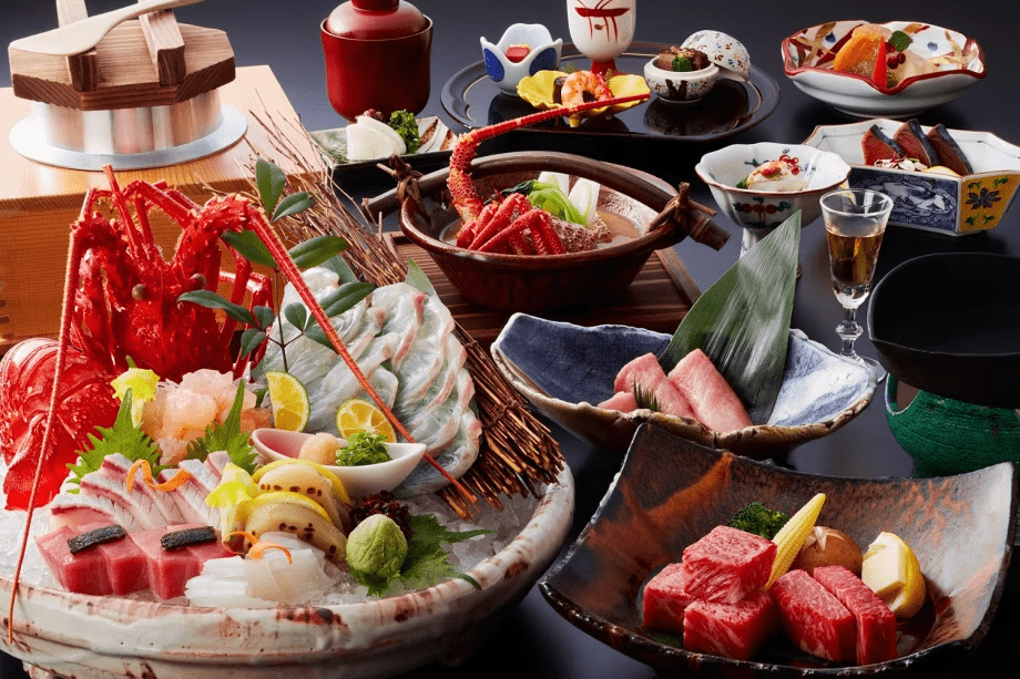 厳選された食材を使い、贅を尽くした会席料理　※イメージ