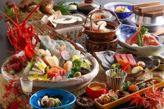 松茸をはじめ、彩り鮮やかな秋の食材で贅を尽くした特選懐石料理『秋彩旬づくし』※イメージ