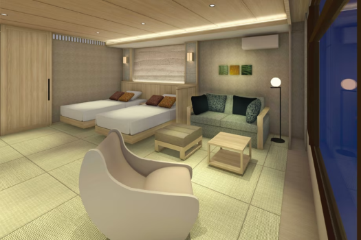 Japanese-Modern Room(Non-Smoking) with View Open-Air Bath, Twin Beds, Kaiseki dinner [restaurant]