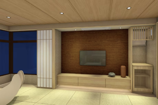 Japanese-Modern Room(Non-Smoking) with View Open-Air Bath, Twin Beds, Kaiseki dinner [restaurant]