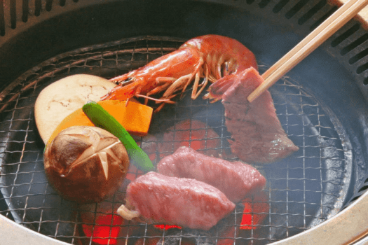 ≪兵衛プレミアム≫［個室食事処］神戸牛・六甲和牛の食べ比べ炭火焼会席／1泊2食付／商品No.4152y