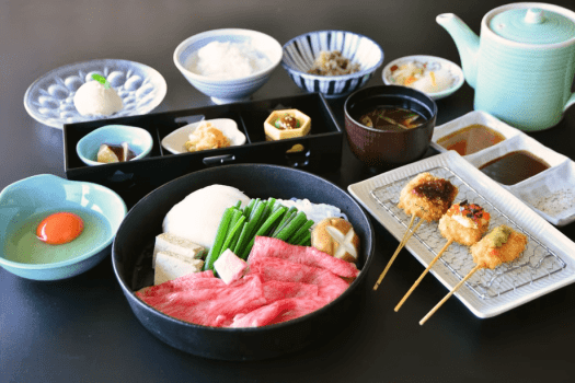 【有馬本喜楽別館】すき焼きや串揚げを楽しむ特別ご夕食コースをご堪能ください。　※イメージ
