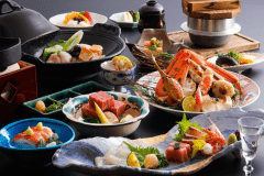 焼き蟹やあんこう鍋、神戸牛など冬の味覚を豪華に贅沢にお楽しみいただける『冬味満喫会席』
