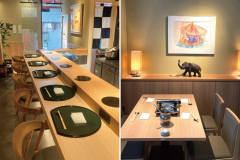 【有馬本喜楽別館】すき焼き・牛すき丼をお選びの方は、カウンターかテーブル席をご案内します。