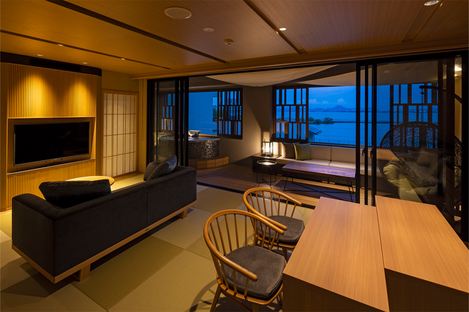 Koyu, a guest room with a special open-air bath Enjoy Omi beef shabu-shabu in a private room Breakfast is a Veranda Camping Breakfast Koyu, a guest room with a special open-air bath Enjoy Omi beef shabu-shabu in a private room Breakfast is a Veranda Camping Breakfast