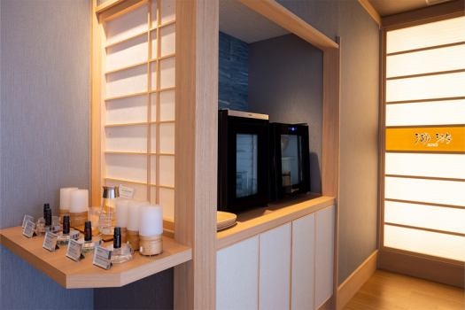 Koyu, a guest room with a special open-air bath Enjoy Omi beef shabu-shabu in a private room Breakfast is a Veranda Camping Breakfast