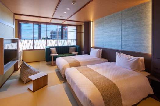 Scheduled to open on September 5th, Tsukiyomi Japanese Style Twin Room Partial Lake View 10 tatami mats 34㎡