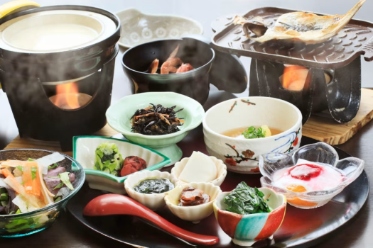 朝食は熱々のカニ汁と出来たての自家製豆腐を堪能★