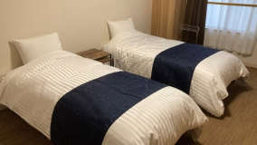 洋室ツイン　フカフカベッドで疲れた体もリフレッシュ