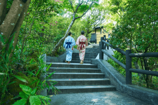 大浴場前の階段