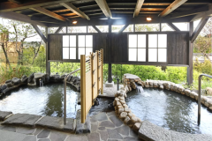 露天風呂付【和洋室】和室約12畳+洋室約12畳【伊織】のお風呂　浴槽は２つ