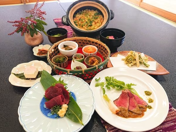 2025年季節の会席料理　※季節や仕入れ状況によって食材が変わります