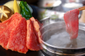 高級の【飛騨牛グリル焼き】と【飛騨牛しゃぶしゃぶ】
