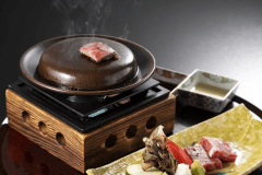 夕食(一例)：福島牛ステーキ